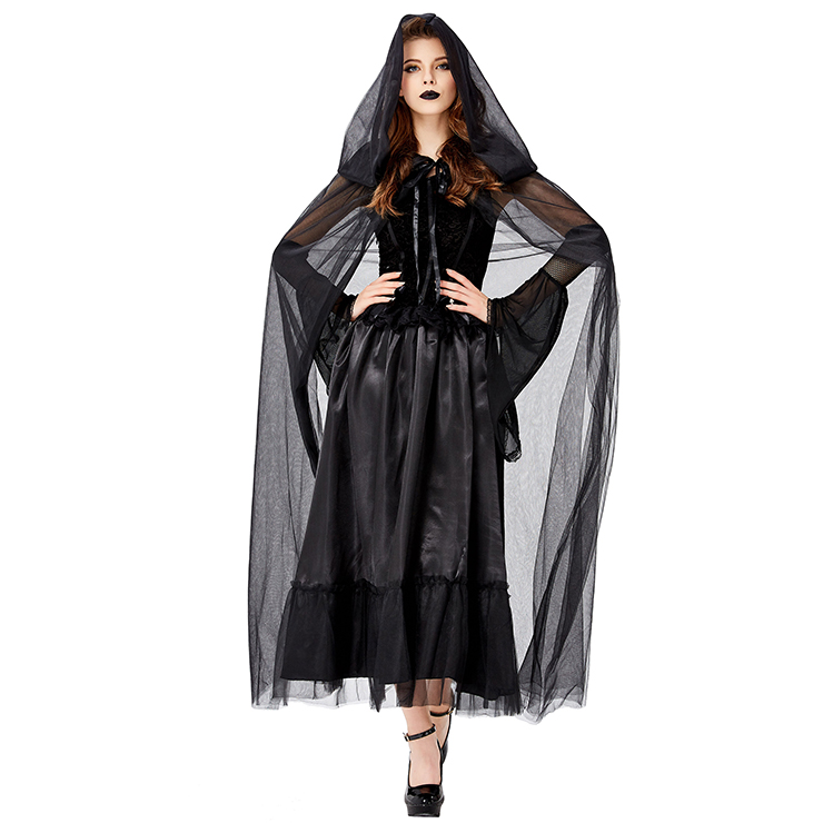 Vintage Gothic Cloak Dress Halloween Costume