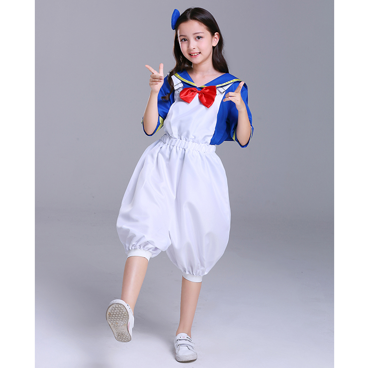 4PCS Retro Kid's Sailor Costume Sailor Shirt and Suspenders Cosplay Set N18305