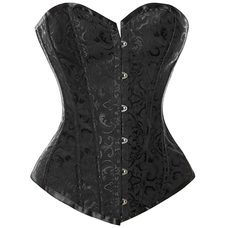 Vintage Palace Jacquard Body Shaper Strapless Overbust Corset N1852