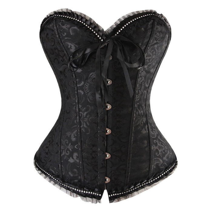 Embroidered Burlesque Corset N2650