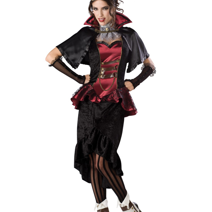 Elite Quality Steampunk Vampiress Costume N6722.