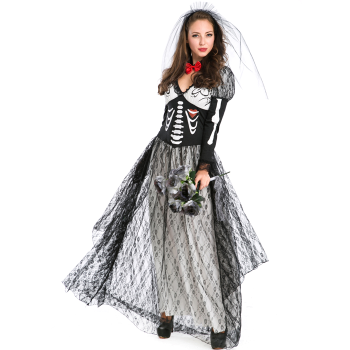 Boneyard Skeleton Bride Costume N9124