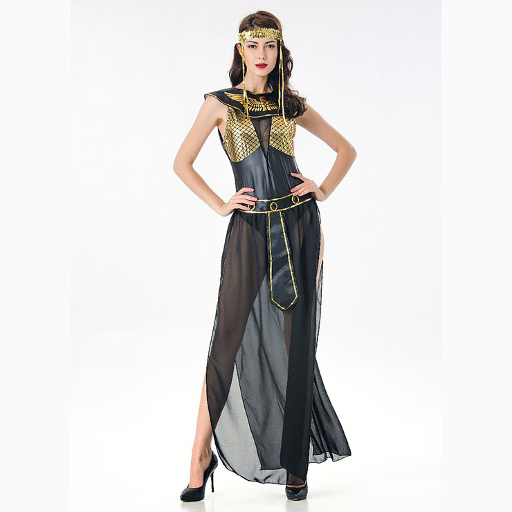Classical 4Pcs Egyptian Queen Halloween Party Adult Role Play Costume N17106