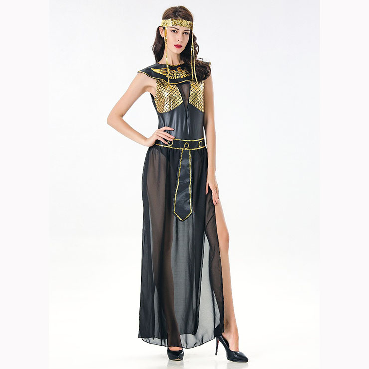 Classical 4Pcs Egyptian Queen Halloween Party Adult Role Play Costume N17106